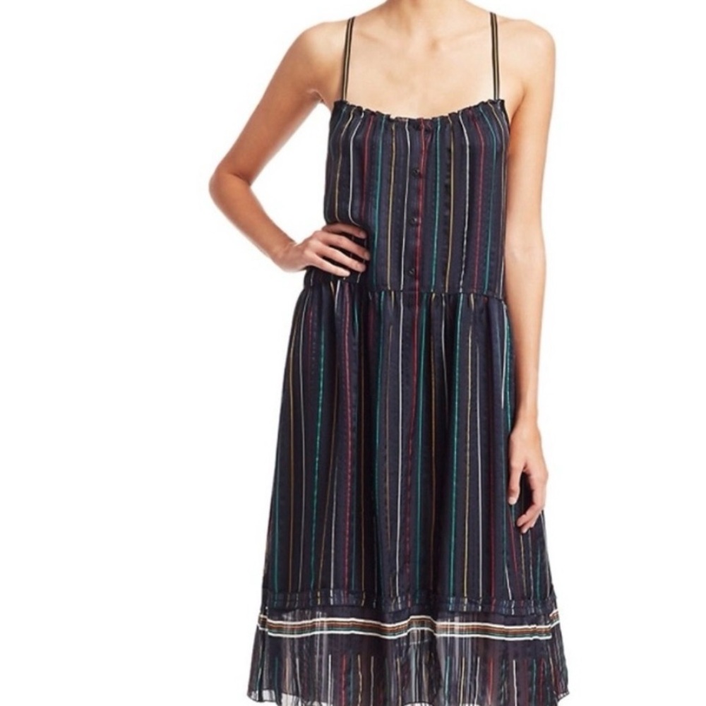 Rag & Bone Austin Silk Stripe Dress Size S‎
